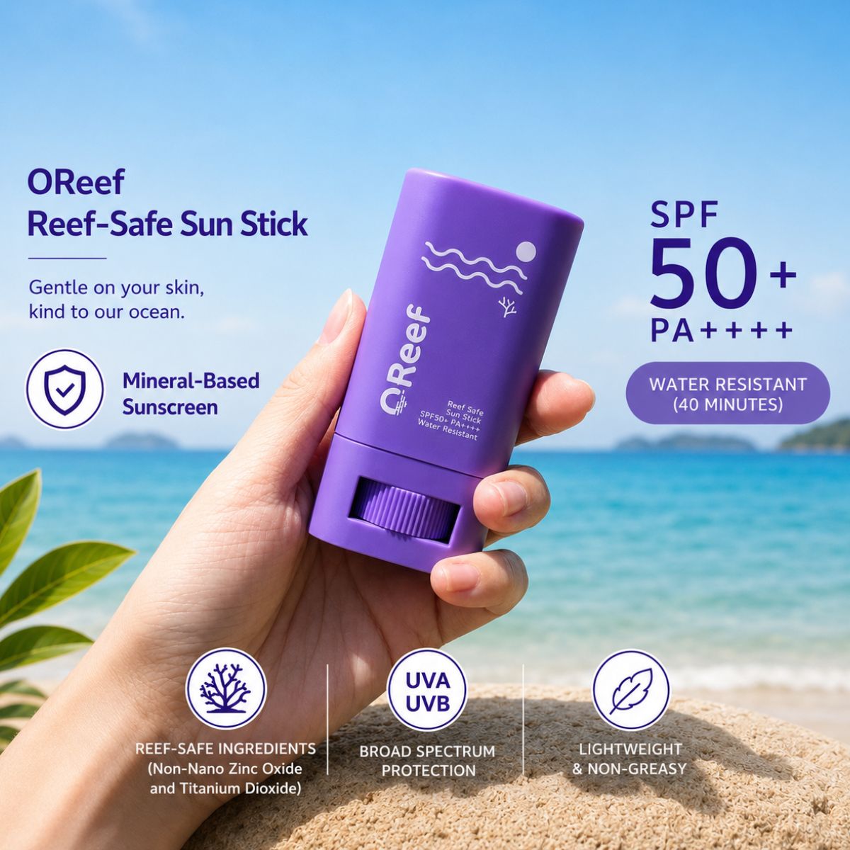 OReef Reef-Safe Sun Stick SPF 50+ PA++++