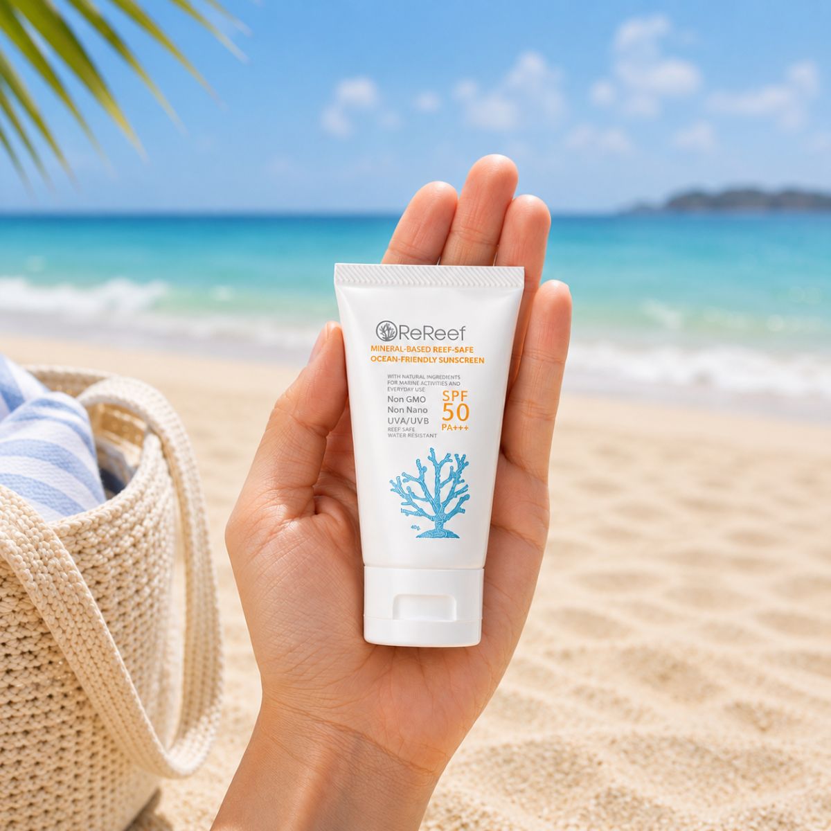 ReReef Mineral-Based Ocean-Friendly Reef-Safe Sunscreen SPF50 PA+++