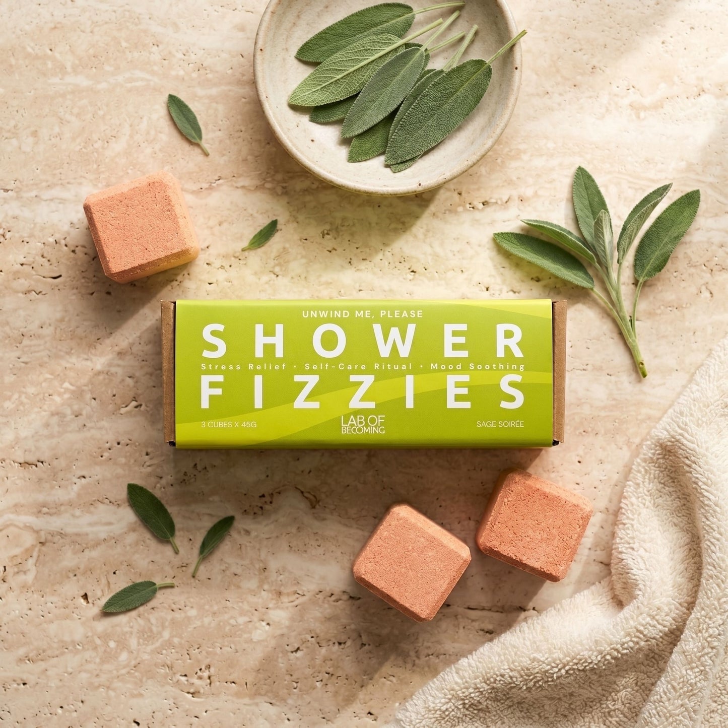 Sage Soirée Shower Fizzies